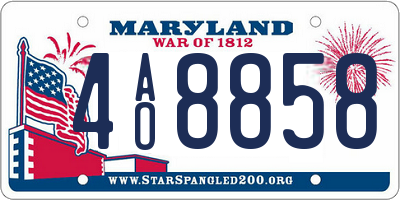 MD license plate 4AO8858