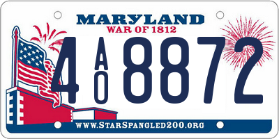 MD license plate 4AO8872
