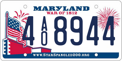 MD license plate 4AO8944