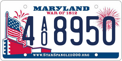 MD license plate 4AO8950