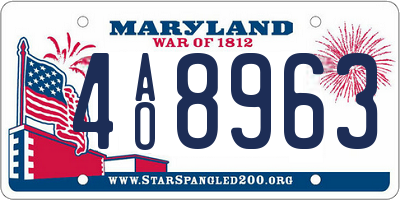 MD license plate 4AO8963