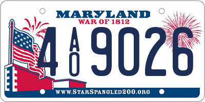 MD license plate 4AO9026
