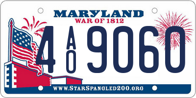 MD license plate 4AO9060