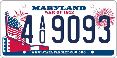 MD license plate 4AO9093