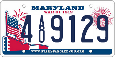 MD license plate 4AO9129