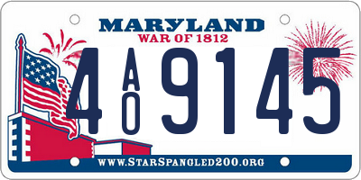 MD license plate 4AO9145