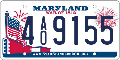 MD license plate 4AO9155