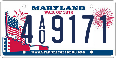 MD license plate 4AO9171