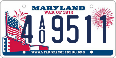 MD license plate 4AO9511
