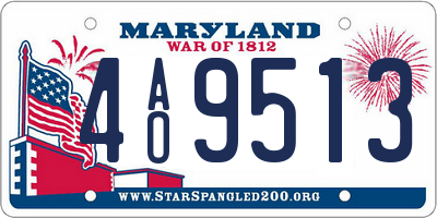 MD license plate 4AO9513