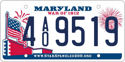 MD license plate 4AO9519