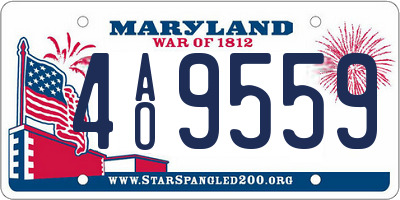 MD license plate 4AO9559