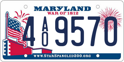MD license plate 4AO9570
