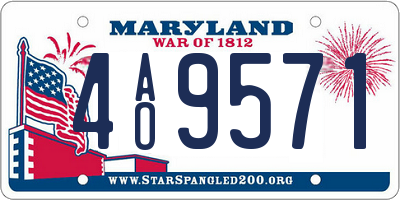 MD license plate 4AO9571