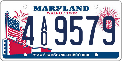 MD license plate 4AO9579