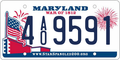 MD license plate 4AO9591