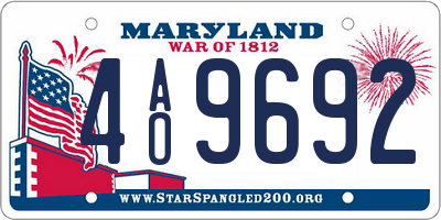 MD license plate 4AO9692