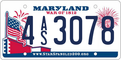 MD license plate 4AS3078