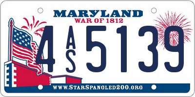 MD license plate 4AS5139
