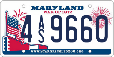 MD license plate 4AS9660