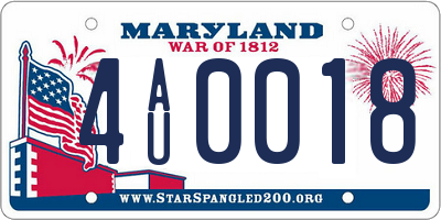 MD license plate 4AU0018