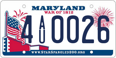 MD license plate 4AU0026