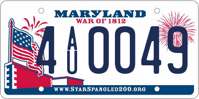 MD license plate 4AU0049