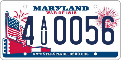 MD license plate 4AU0056