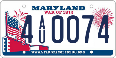 MD license plate 4AU0074