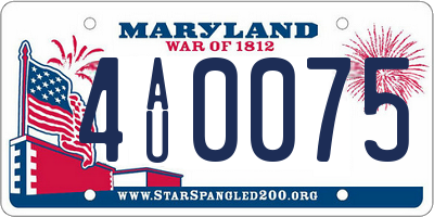 MD license plate 4AU0075