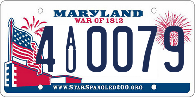 MD license plate 4AU0079