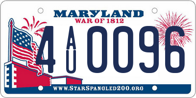MD license plate 4AU0096
