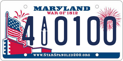 MD license plate 4AU0100