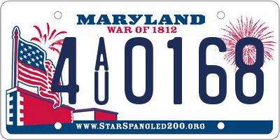 MD license plate 4AU0168