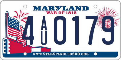 MD license plate 4AU0179