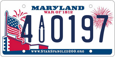 MD license plate 4AU0197