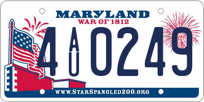 MD license plate 4AU0249
