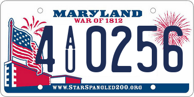 MD license plate 4AU0256