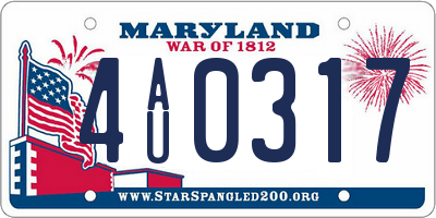 MD license plate 4AU0317