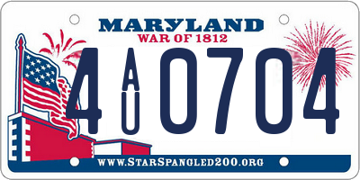 MD license plate 4AU0704