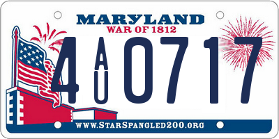 MD license plate 4AU0717