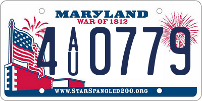 MD license plate 4AU0779