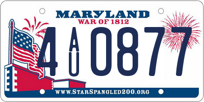 MD license plate 4AU0877