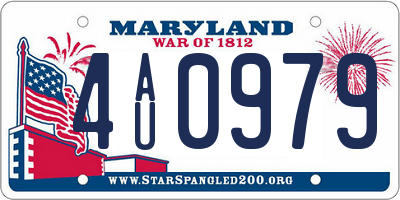 MD license plate 4AU0979