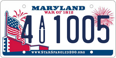 MD license plate 4AU1005