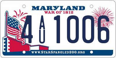 MD license plate 4AU1006