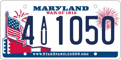 MD license plate 4AU1050