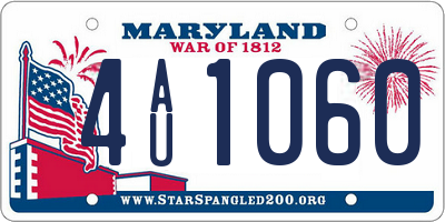 MD license plate 4AU1060