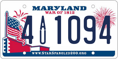 MD license plate 4AU1094