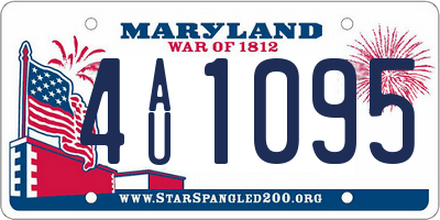 MD license plate 4AU1095
